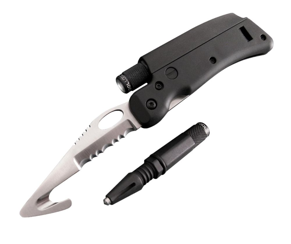 SL6 with Flashlight/rescue window punch/whistle