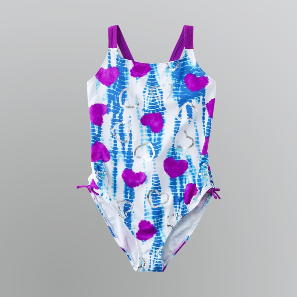 Joe Boxer Girl's Tie-Dye Hearts Swimsuit at Kmart.com