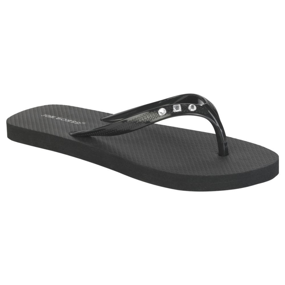 Joe Boxer Women's Moe PVC Thong with Rhinestone - Black at Kmart.com