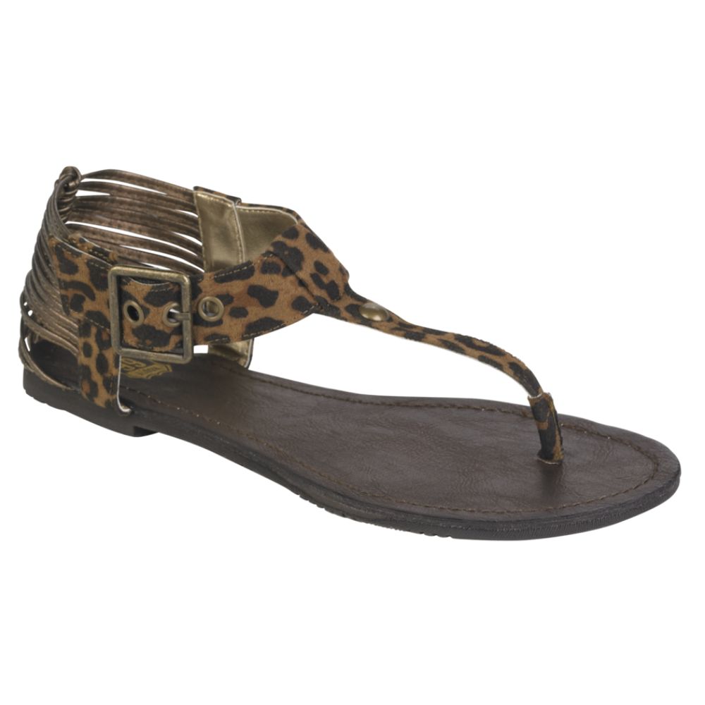 Route 66 Women's Malaga Gladiator Thong Sandal - Animal at Kmart.com