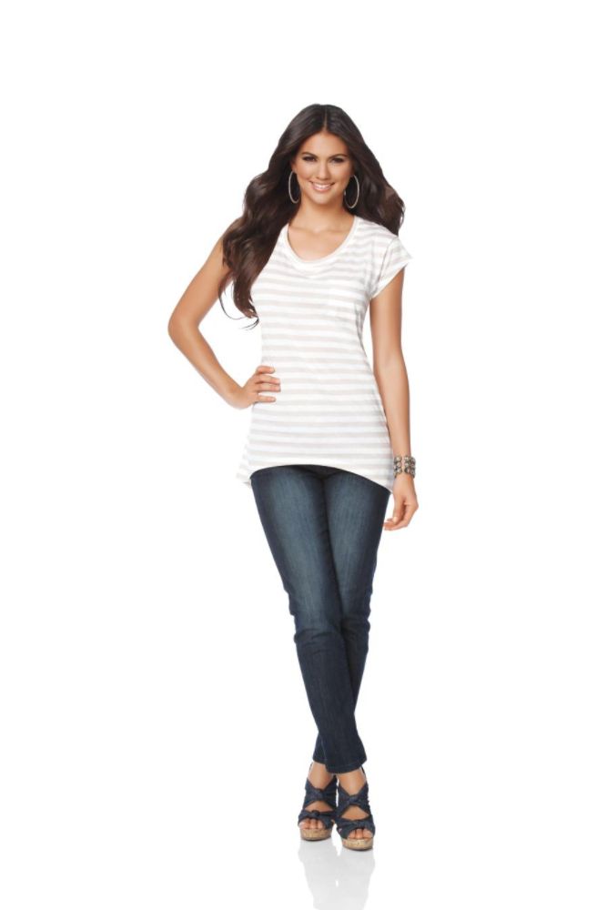 Kardashian Kollection Women's Oversized Striped Boyfriend Tee at Sears.com