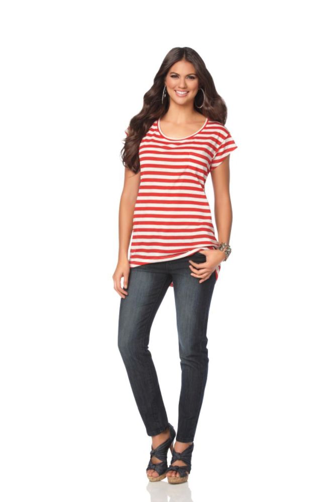 Kardashian Kollection Women's Oversized Striped Boyfriend Tee at Sears.com