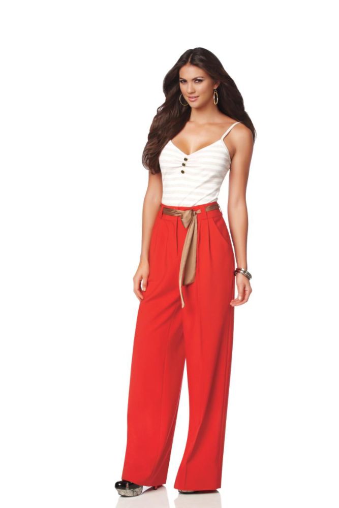 Kardashian Kollection Women's Nautical Button Stripe Tank