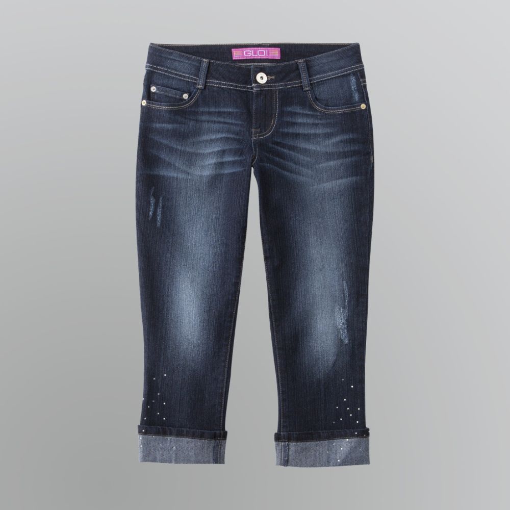 Glo Juniors' Destructed Wash Denim Capri at Sears.com