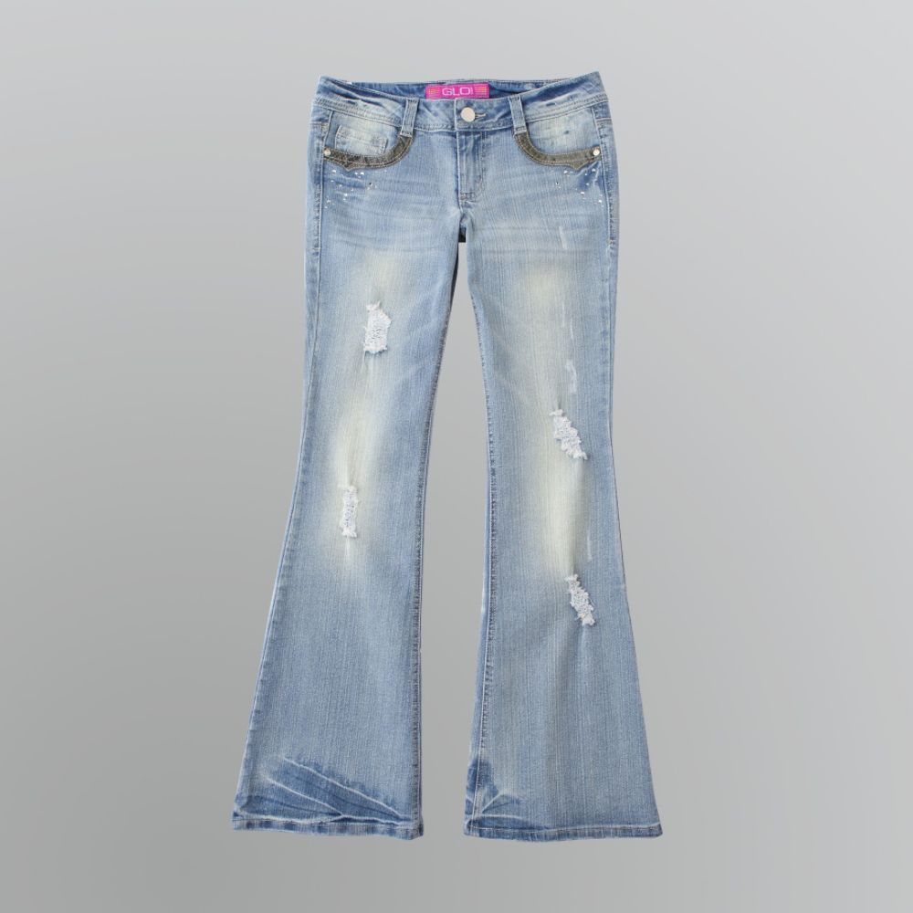 Glo Juniors' Destructed Snakeskin Flare Pant at Kmart.com
