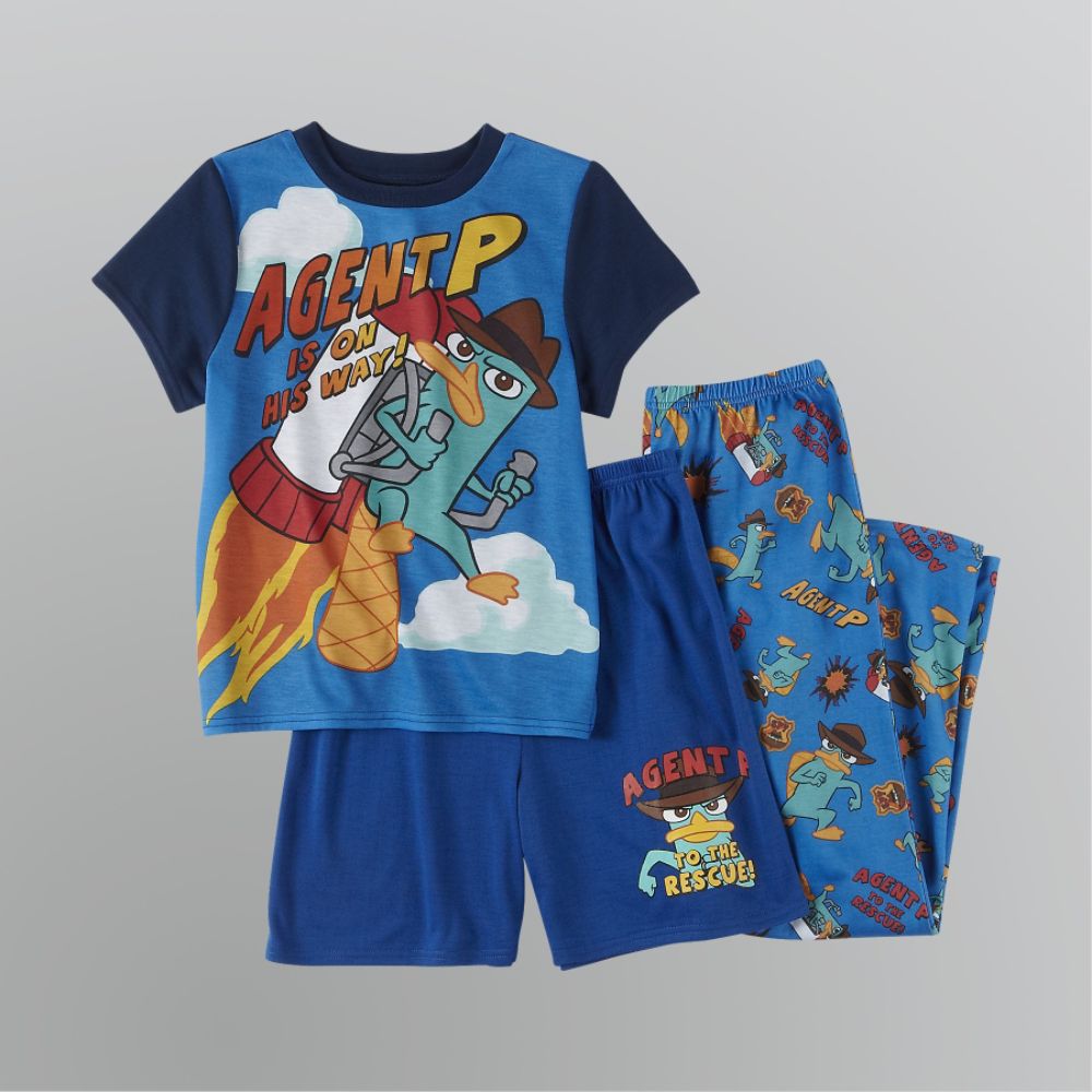 Character Boy's Agent P Three-Piece Pajama Set