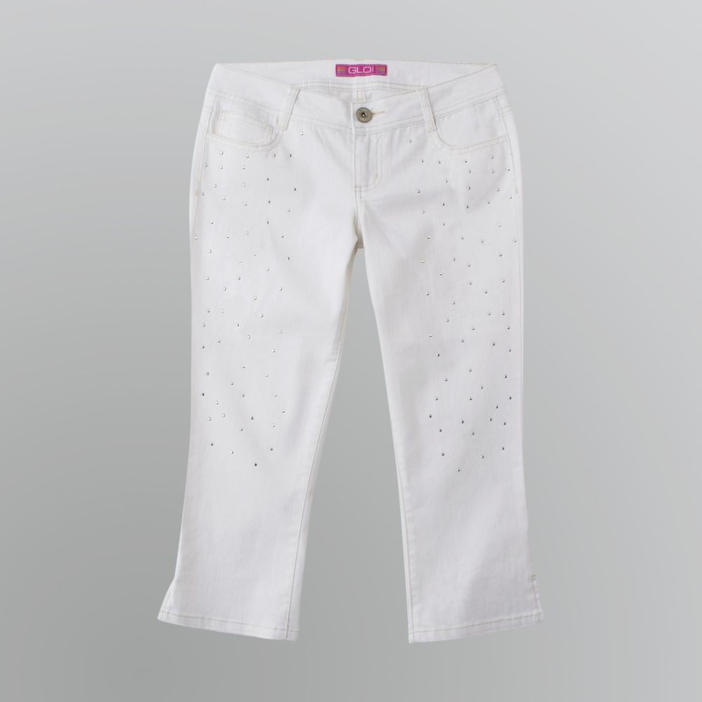 Glo Juniors' Destructed White Wash Denim Capri at Kmart.com