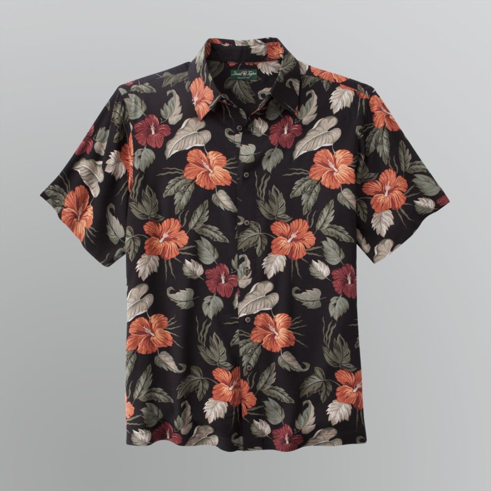 David Taylor Men's Big & Tall Floral Tropical Shirt