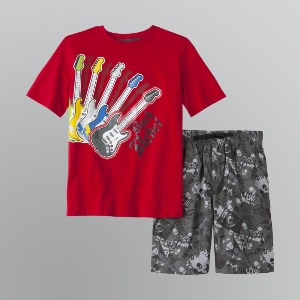 Basic Editions Boy's Rock 'n' Roll T-Shirt and Shorts Set at Kmart.com
