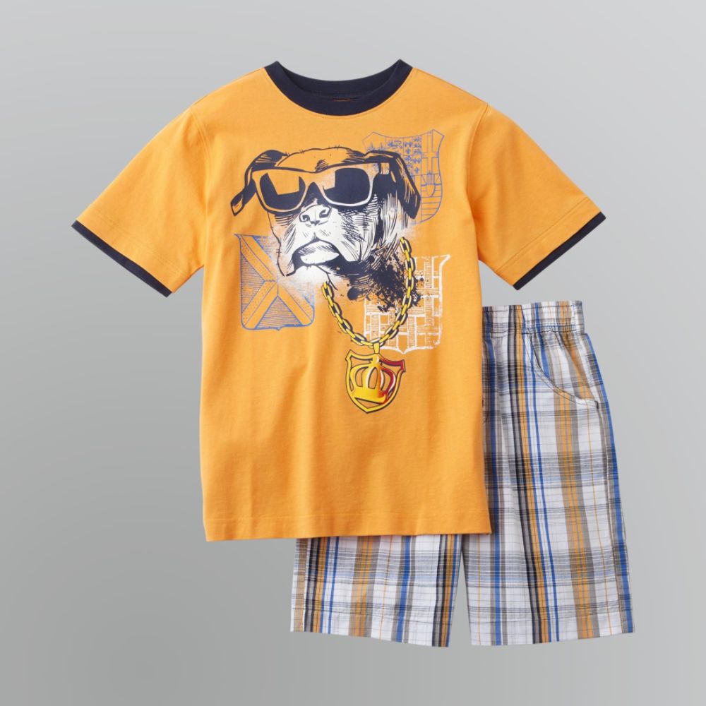 Basic Editions Boy's Dog Ringer T-Shirt & Shorts Set at Kmart.com