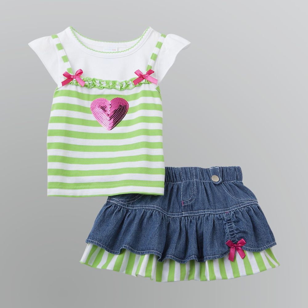 WonderKids Toddler Heart Tank/Ruffled Skirt Set at Sears.com