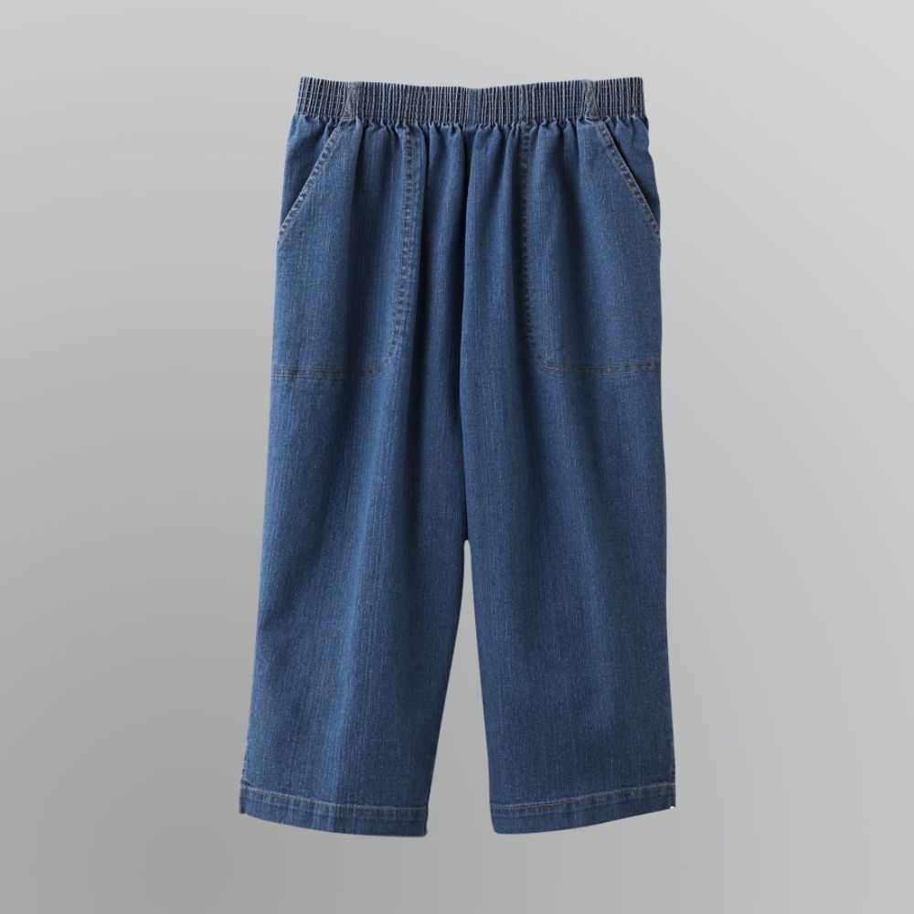 Laura Scott Women's Elastic-Waist Capris