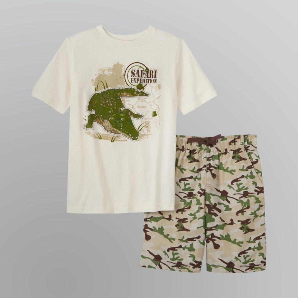 Basic Editions Boy's Safari T-Shirt and Shorts Set at Kmart.com