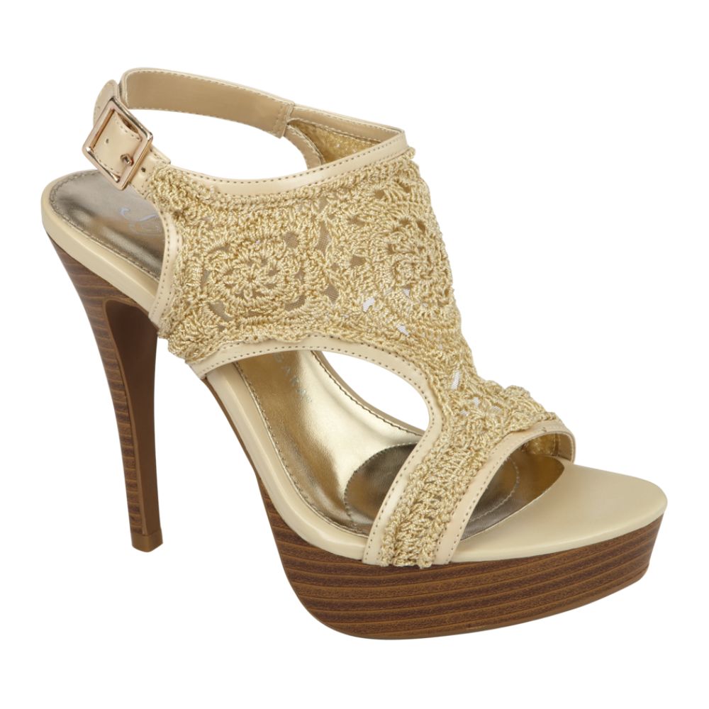 Sofia by Sofia Vergara Women's Jessica Crochet Heel Dress Sandal - Ivory at Kmart.com
