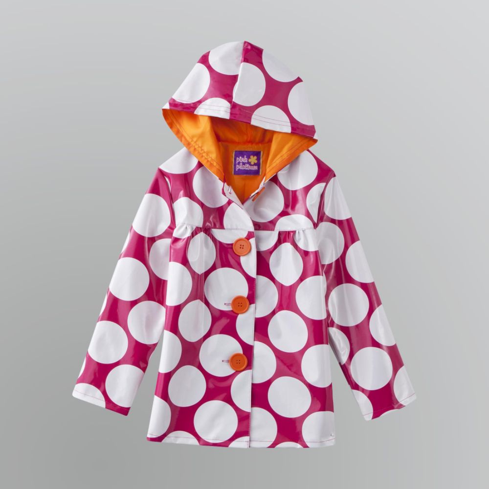 Pink Platinum Girl's Polka Dot Rain Coat at Kmart.com
