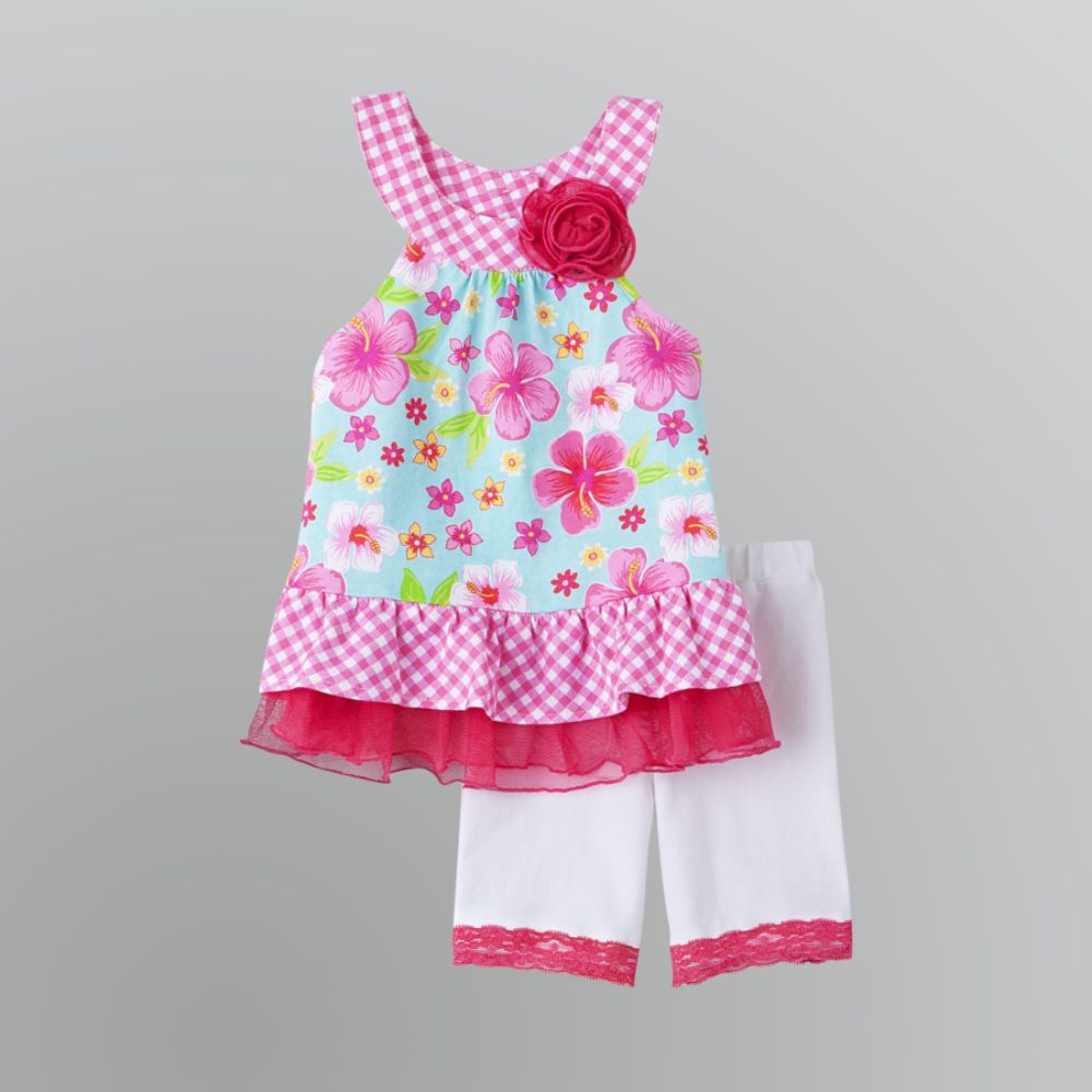 WonderKids Infant Girl's Floral Top & Knit