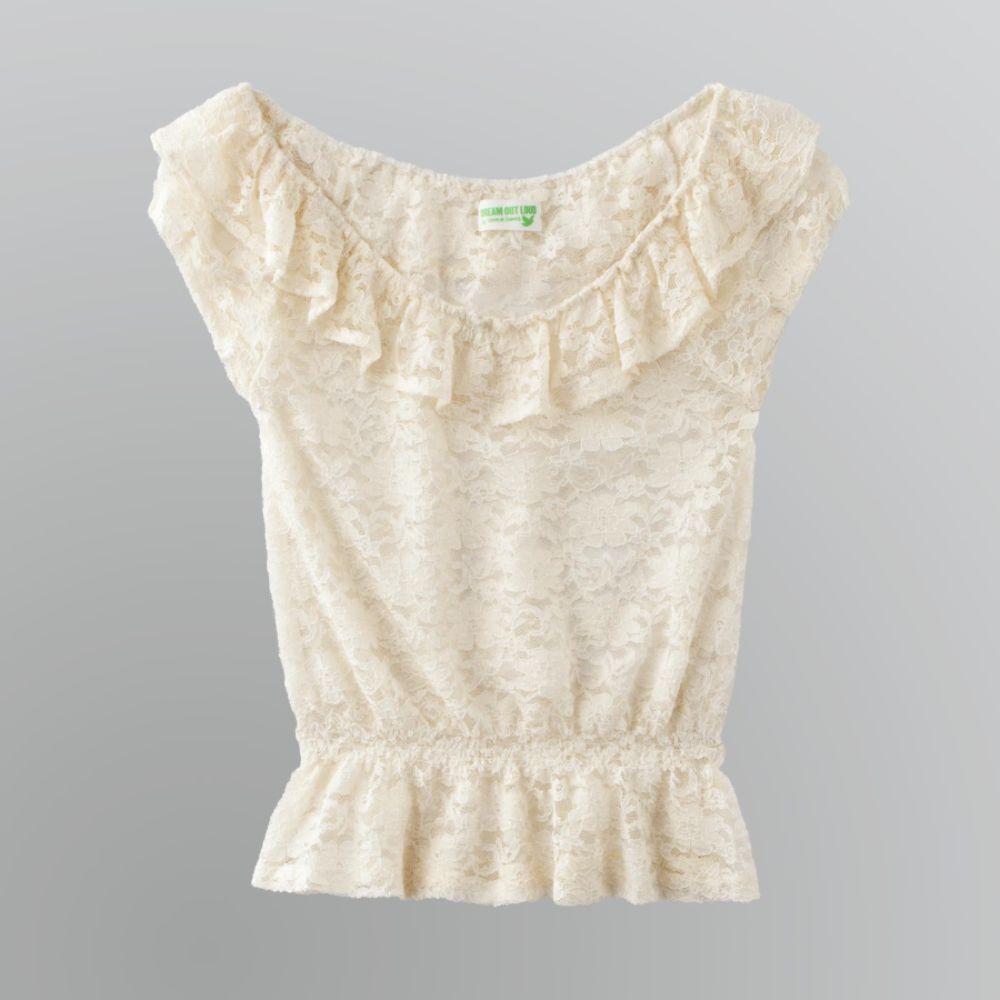 Dream Out Loud by Selena Gomez Junior's All Lace Shirred Blouse at Kmart.com