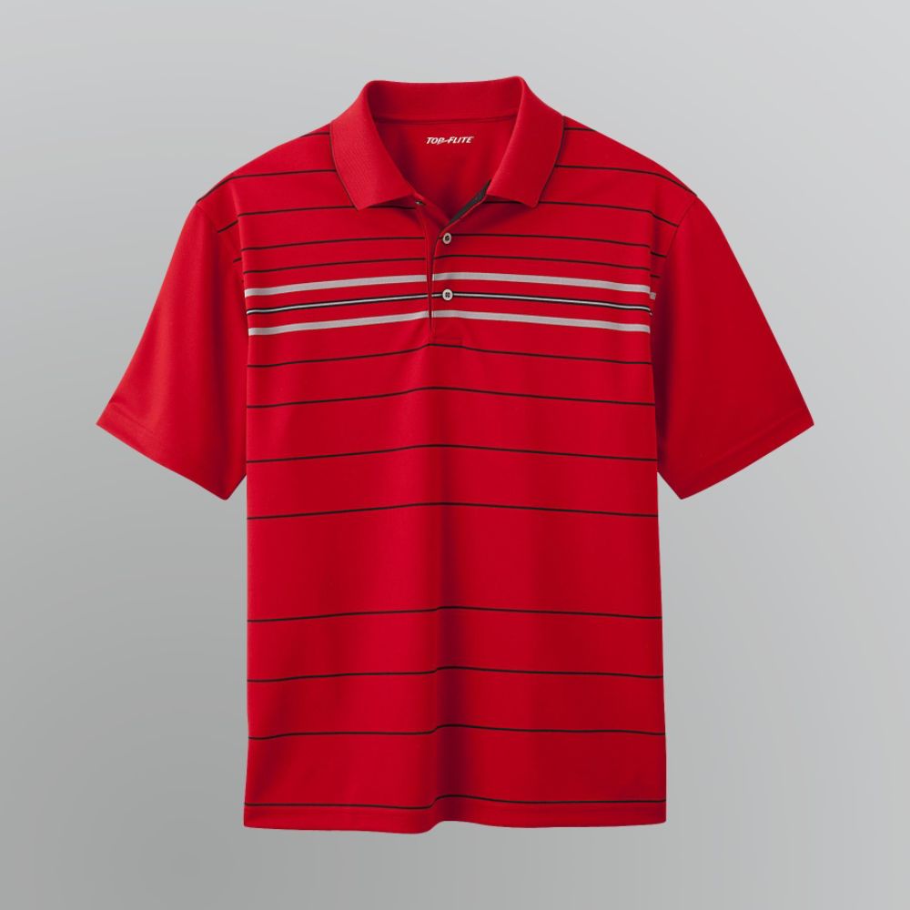 Top-Flite Men's Striped Polo Shirt