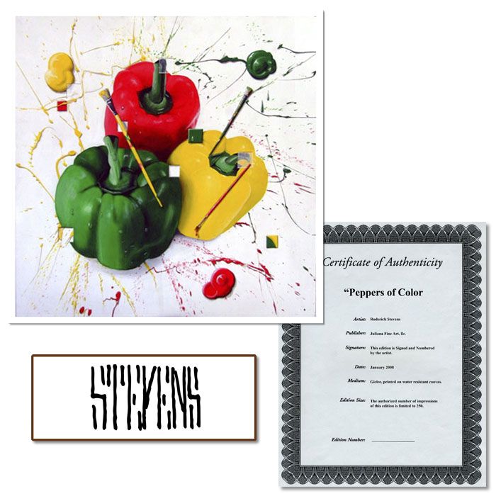 Trademark Art 14x19 inches "Peppers of Color" by Roderick