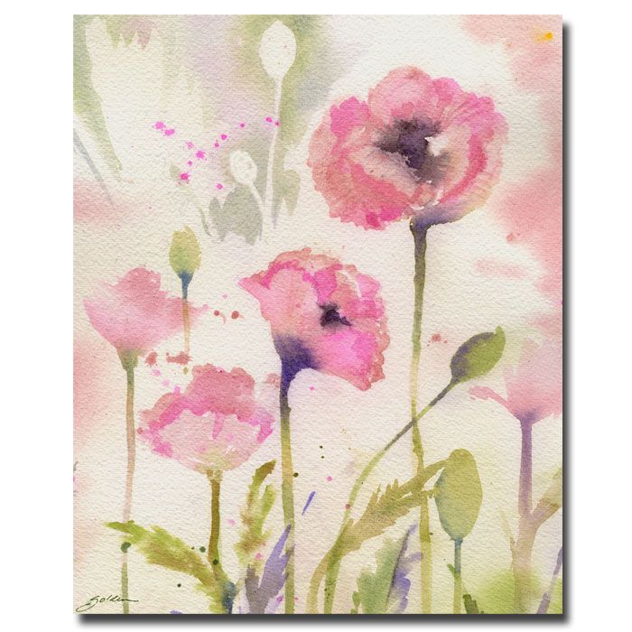 Trademark Art 18x24 inches Sheila Golden "Oriental Poppy Garden