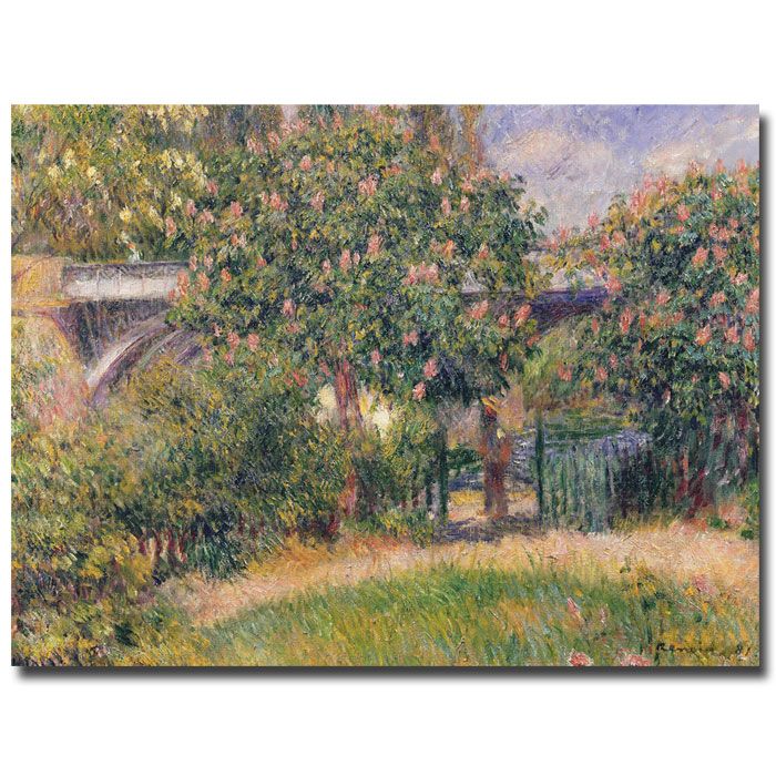 Trademark Art 35x47 inches Pierre Renoir "Railway Bridge at Chatou, price decreased by 86%