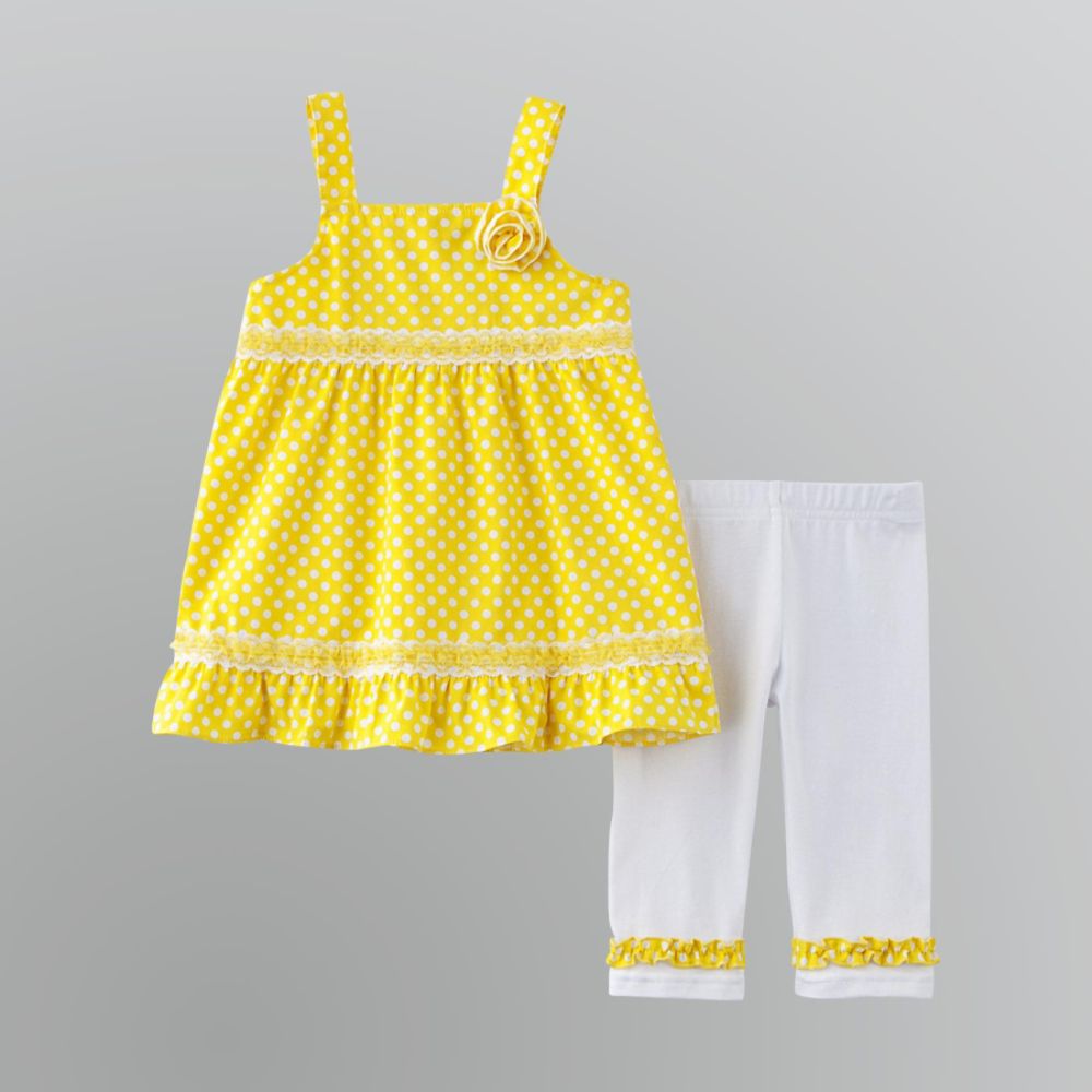WonderKids Toddler Girl's Yellow Polka Dot