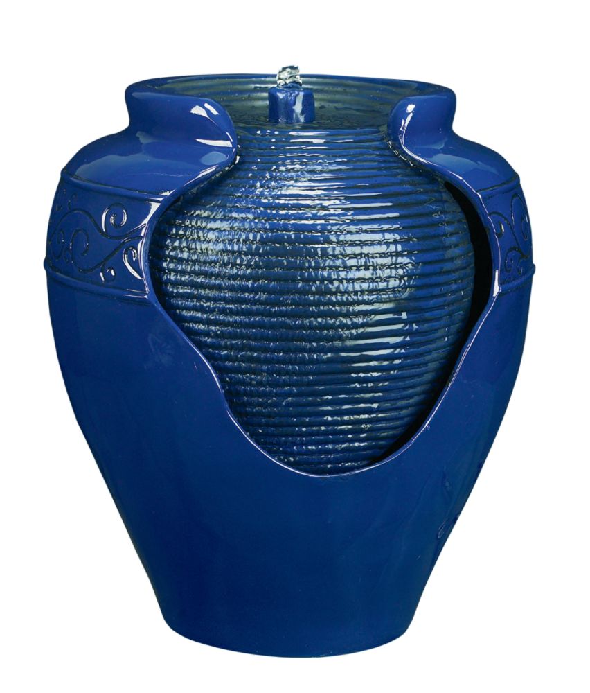 Glazed Pot Fountain - Blue at Sears.com