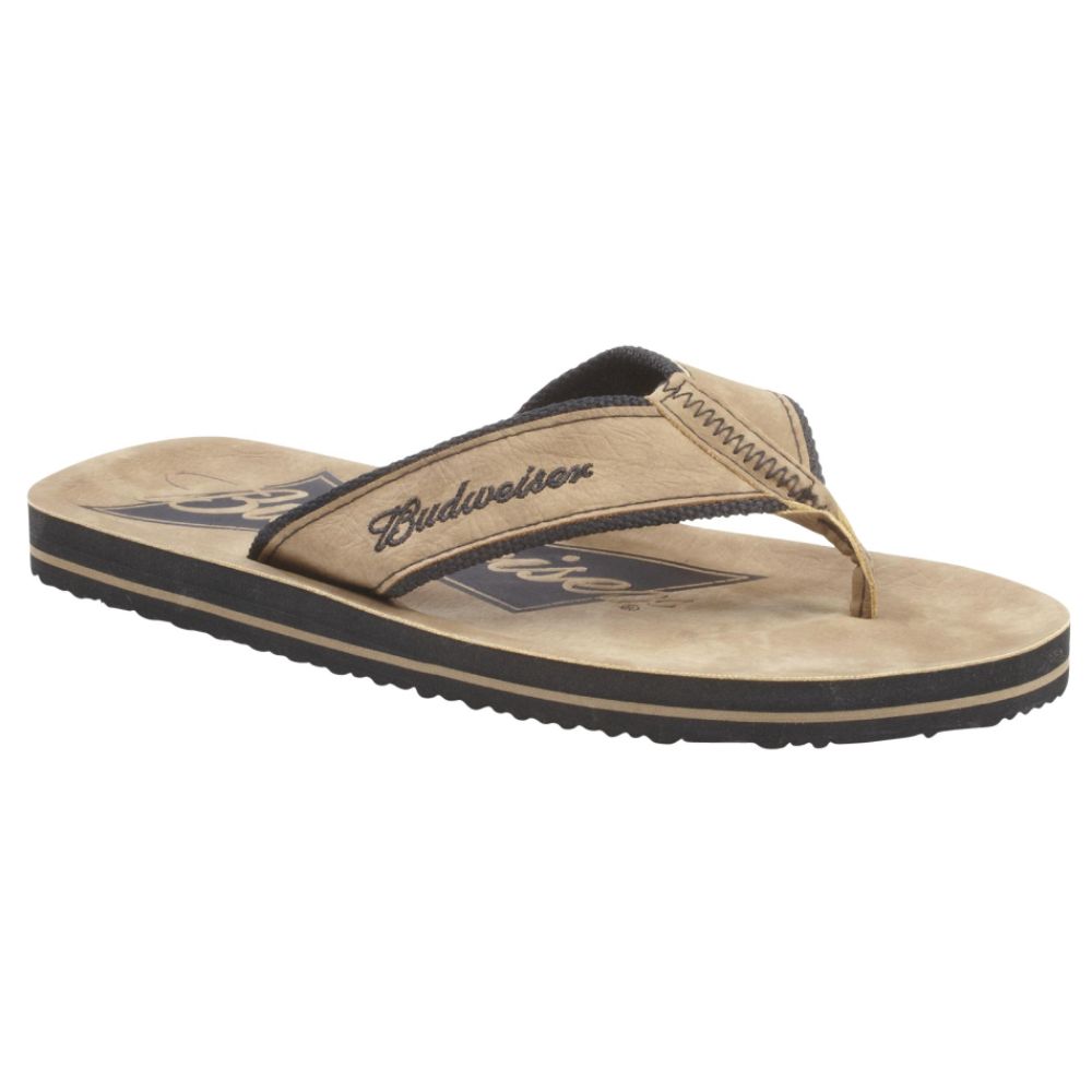 Character Men's Budwiser Thong Sandal - Tan at Kmart.com