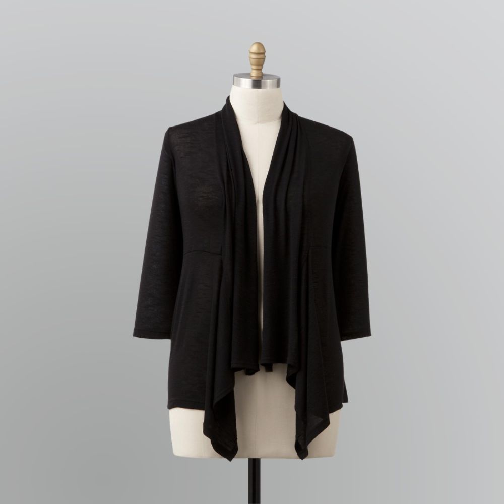 Beverly Drive Women's Plus Lace Back Open Front Cardigan at Sears.com
