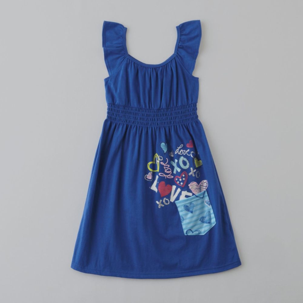 Piper & Blue Girls' SOLID POCKET DRESS  BLUE L10/12 at Kmart.com