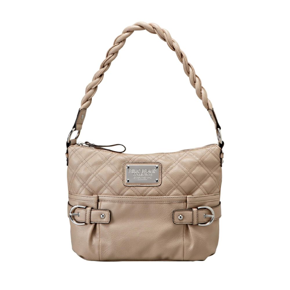 Relic Womens Quilted/Smooth Tote Tarin Top Zip Taupe