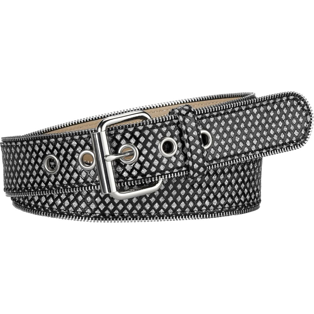 Relic Womens Glittering Belt Studded and Zippered Black/Silver at Sears.com