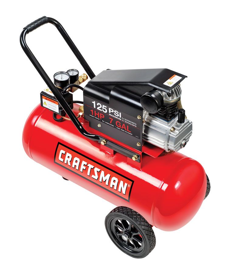 Craftsman 7 Gallon Portable Horizontal Air Compressor with Hose and Accessory Kit