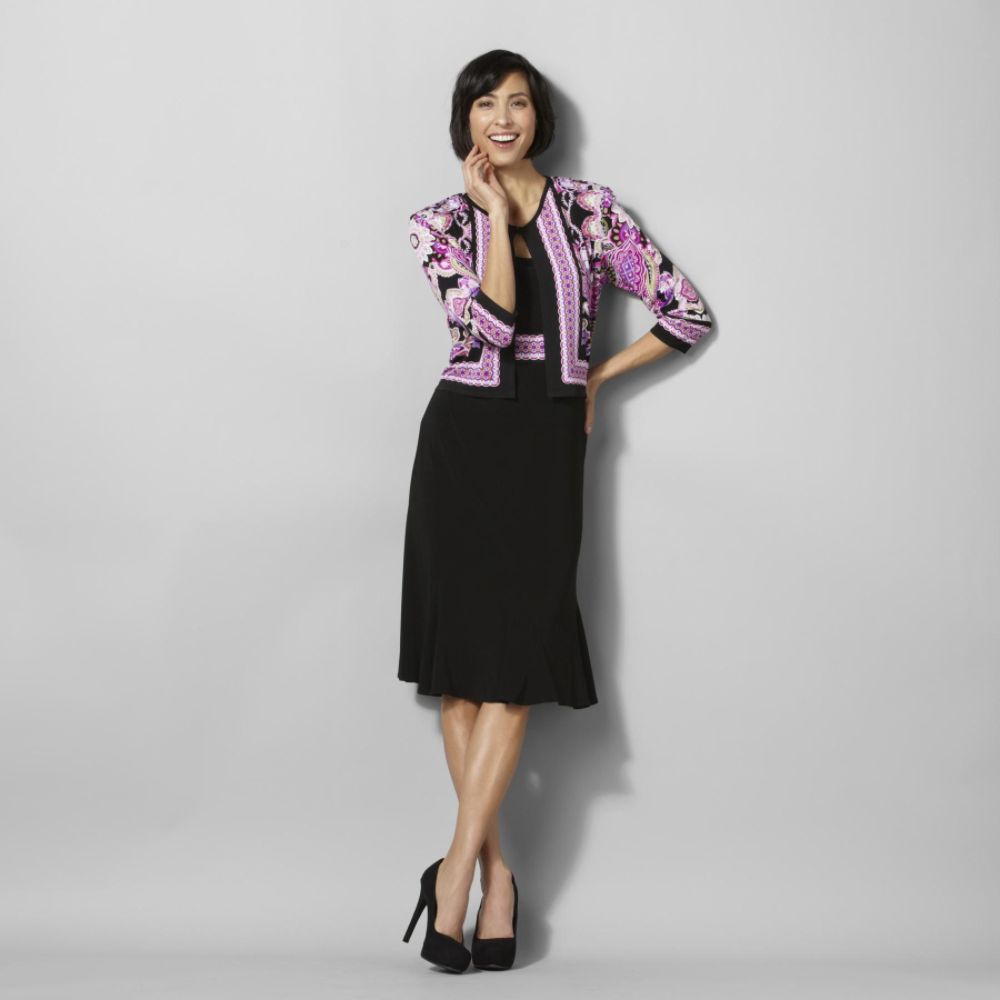 Kathy Roberts Women's Paisley Scarf Print Dress and Jacket at Sears.com