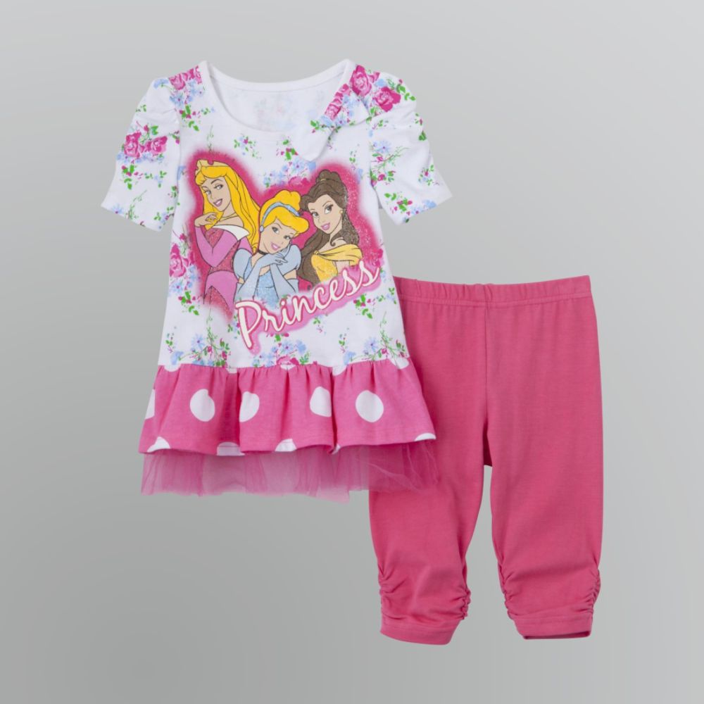 Disney Toddler Girl's Princess Leggings Set
