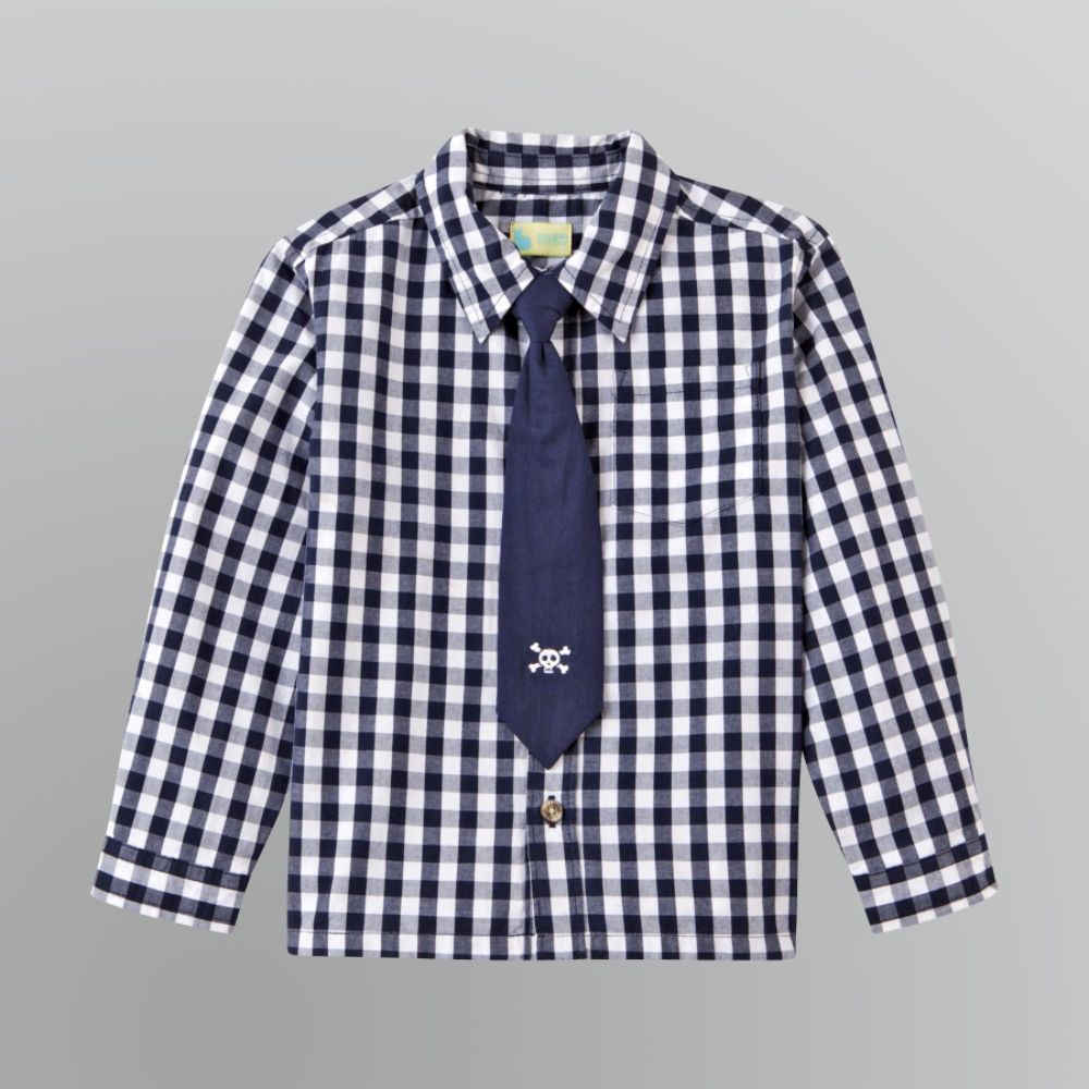 WonderKids Toddler Boy's Gingham Shirt and Skull Tie at Kmart.com