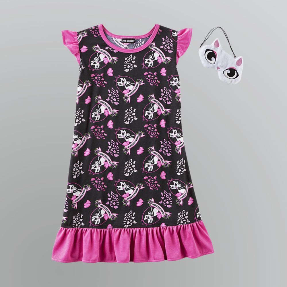 Joe Boxer Girl's Purr-fection Nightgown and Sleep Mask at Kmart.com