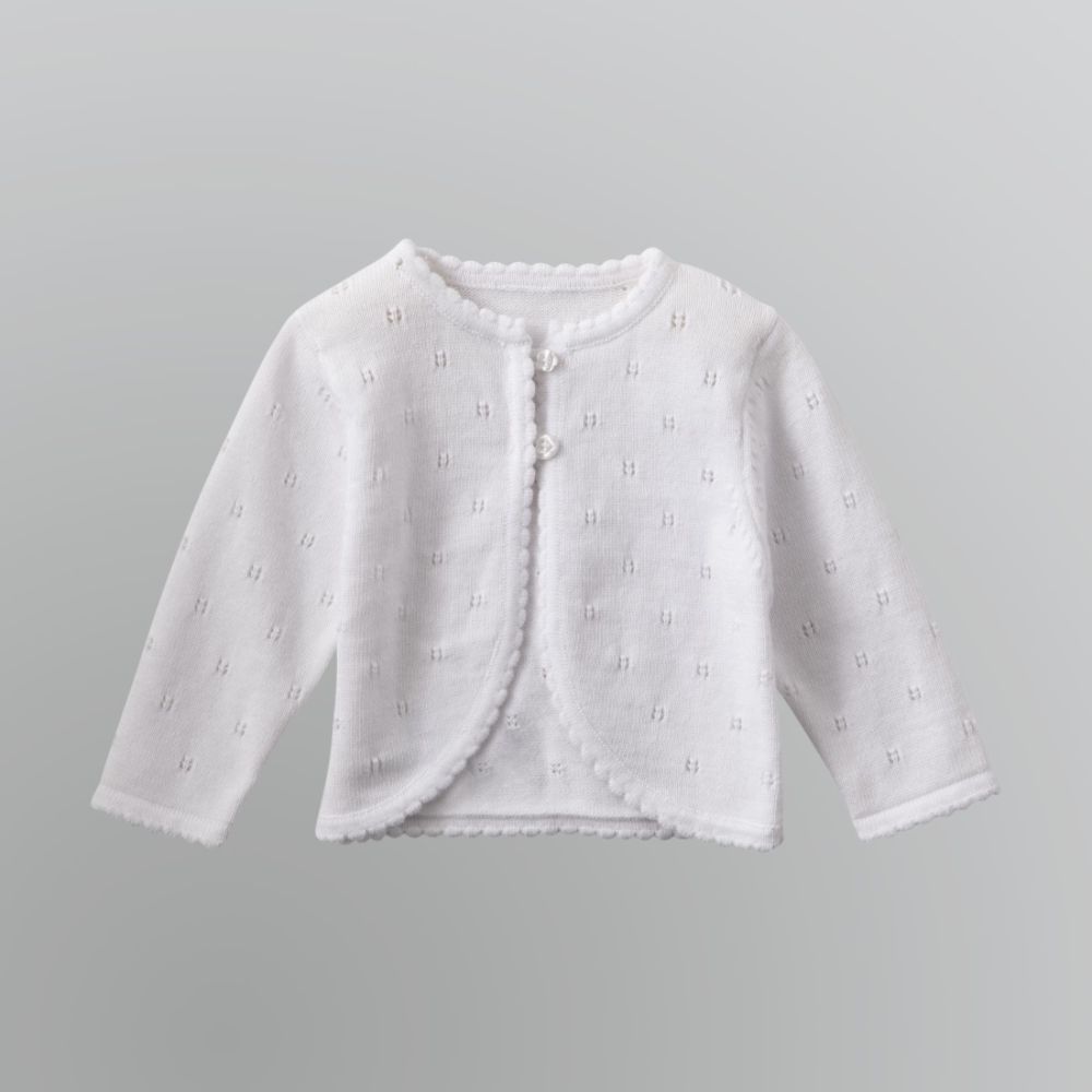 Holiday Editions Newborn Girl's Pointelle Cardigan Sweater at Kmart.com