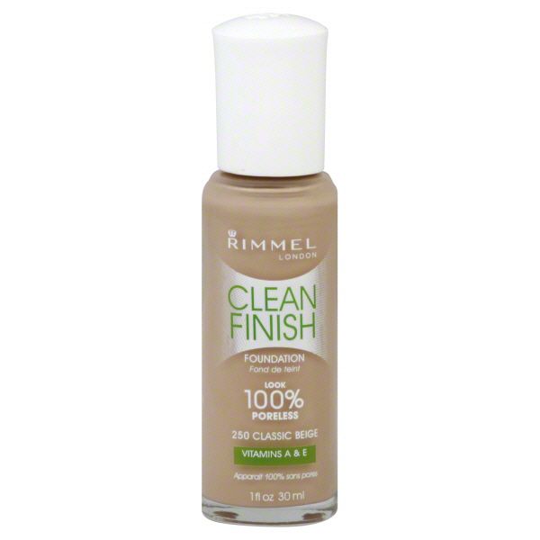 Rimmel Clean Finish Foundation, Classic Beige 250, 1 fl oz (30 ml) at Kmart.com