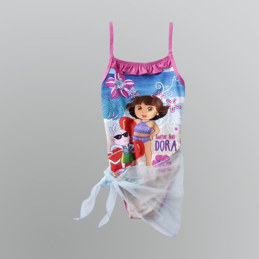 Dora The Explorer Girl's Dora Swimsuit w/ Sarong at Kmart.com