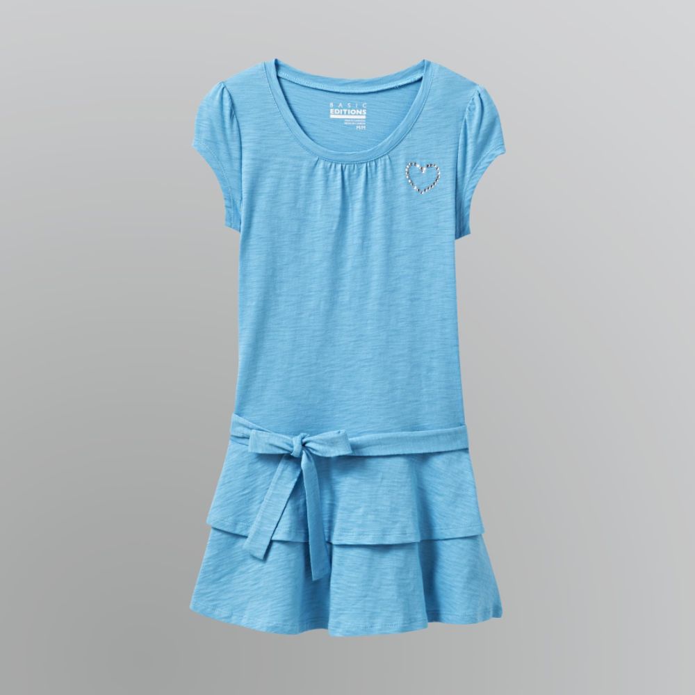 Basic Editions Girl's Ruffled T-Shirt Dress at Kmart.com