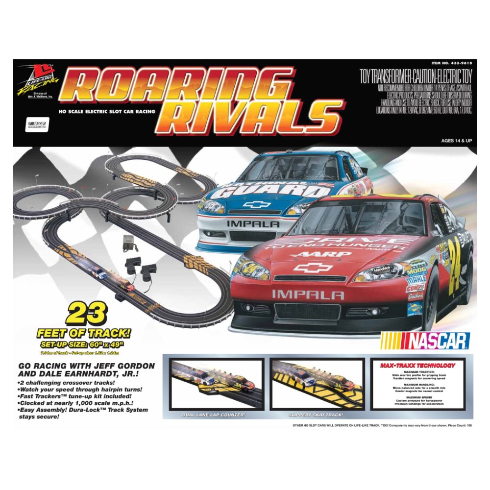 Lifelike Trains NASCAR Racing Set - Roaring Rivals AARP #24 and National Guard #88 at Kmart.com