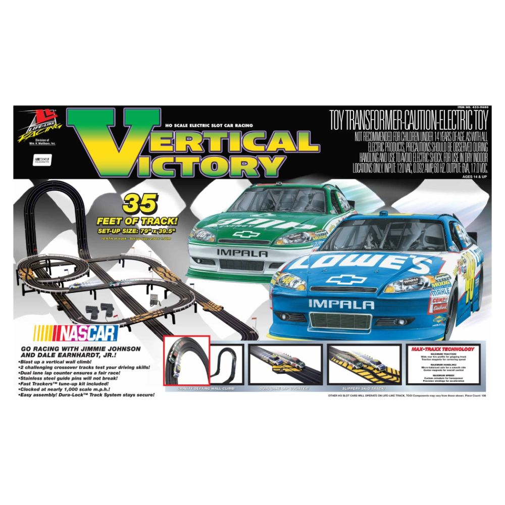 Lifelike Trains HO Scale Electric Slot Car Racing - Vertical Victory Amp # 88 and Lowes #48 at Kmart.com