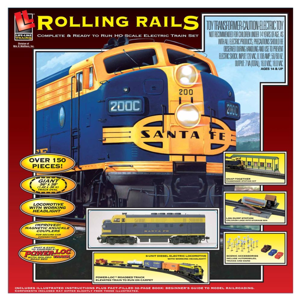 Lifelike Trains HO Scale Train Set - Rolling Rails Diesel Freight with Carry Handle at Kmart.com