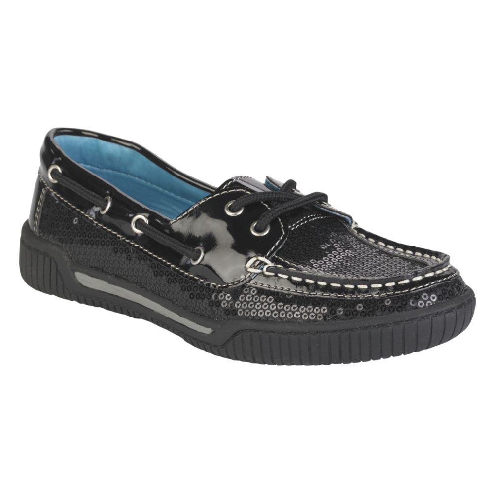 Canyon River Blues Women's Ahoy Sequin Boat Shoe - Black at Sears.com