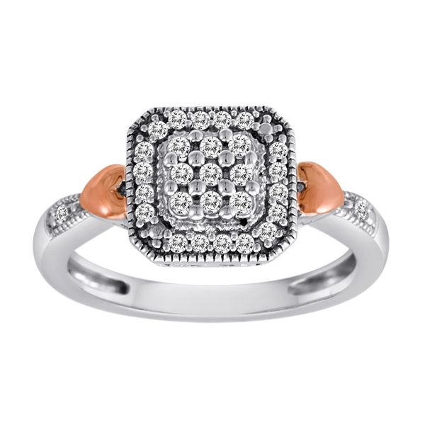 1/4 cttw Diamond Ring in Sterling Silver with