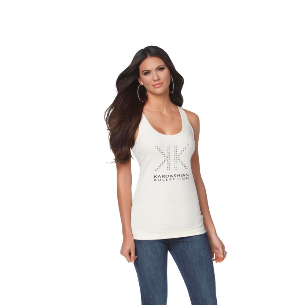 Kardashian Kollection Women's Stud KK Logo Tank