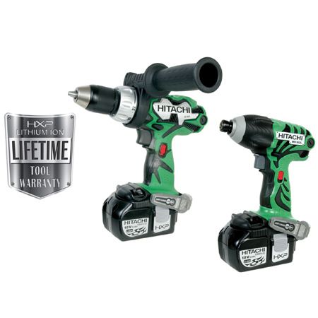 Hitachi&nbsp; KC18DDL Driver Drill, 18V HXP Li-ion 2 Piece Combo Kit