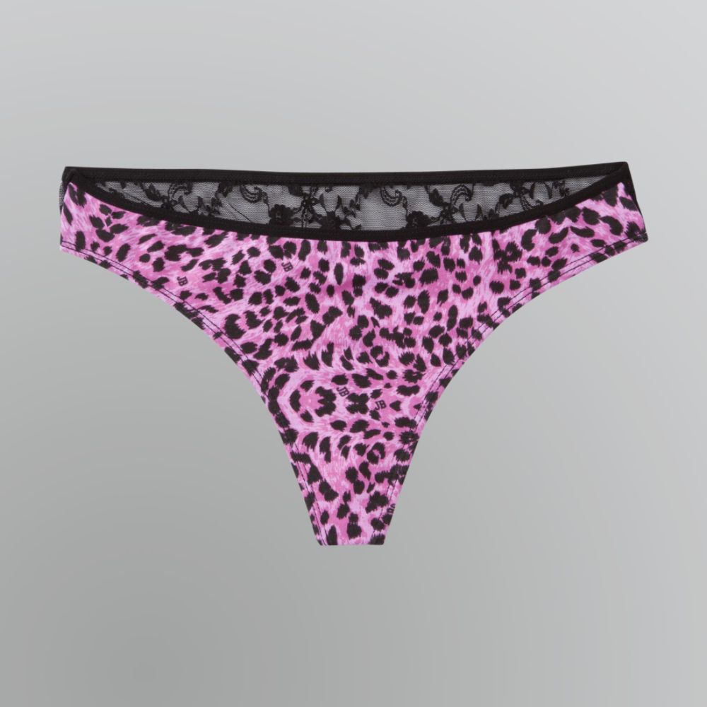 Joe Boxer Women's Lace Back Cotton Thong
