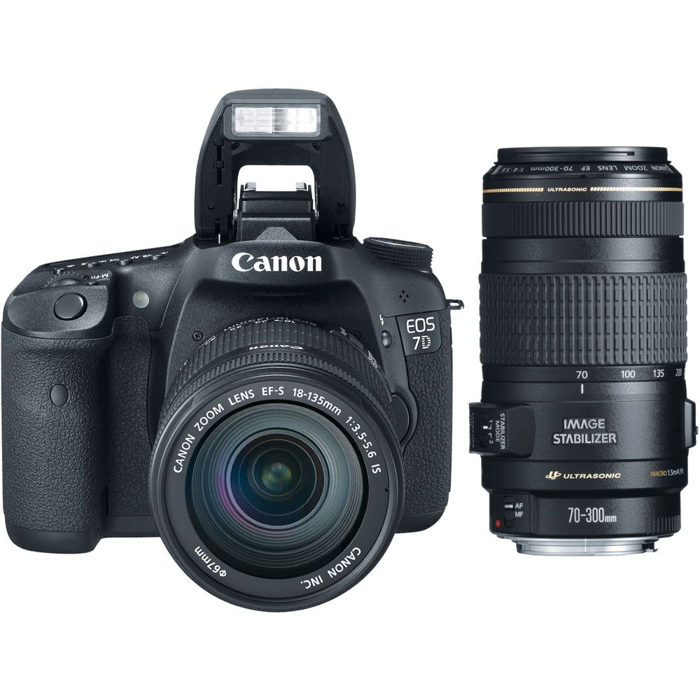 Canon 3814B016L2-KIT EOS 7D SLR Camera, EF-S 18-135mm Lens and EF 70-300mm Telephoto Zoom Lens at Sears.com